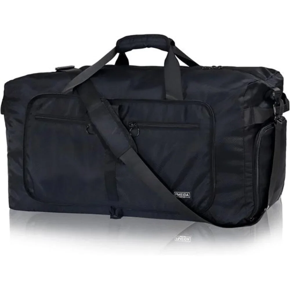 65L Duffle Bag with Shoes Compartment,Foldable Travel Duffel Bags for Men Women